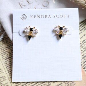 Kendra Scott Gold Crystal Stud Earrings - Bee